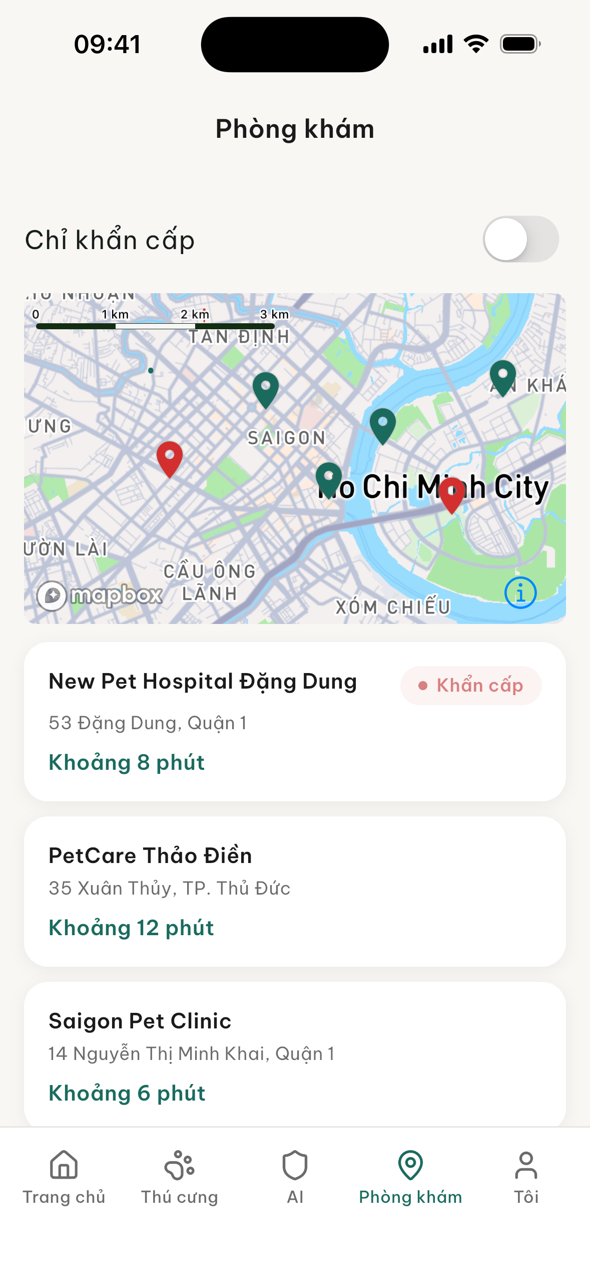 Tendpaw clinic map